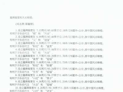福建社团福園墓碑高度及释理